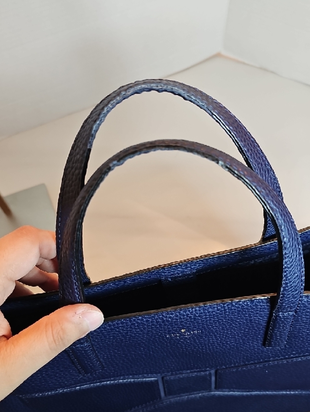 kate spade navy pebbled leather bow-detail tote - Picture 12 of 12